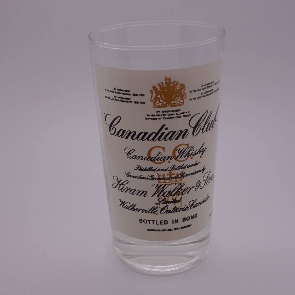 Vintage Canadian Club Hiram Walker & Sons Walkerville, Ontario Canada Glass